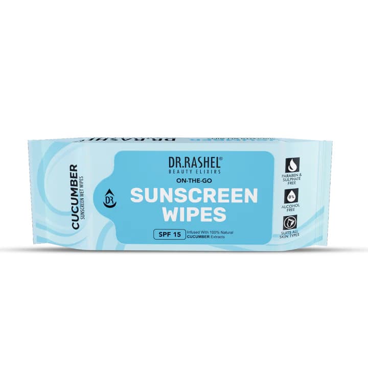 Cucumber Sunscreen Wipes with SPF 15 Protection